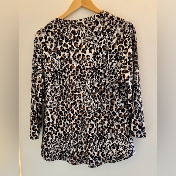 Nanette Lepore Black and Brown 3/4 Sleeve Blouse - Picture 7 of 9